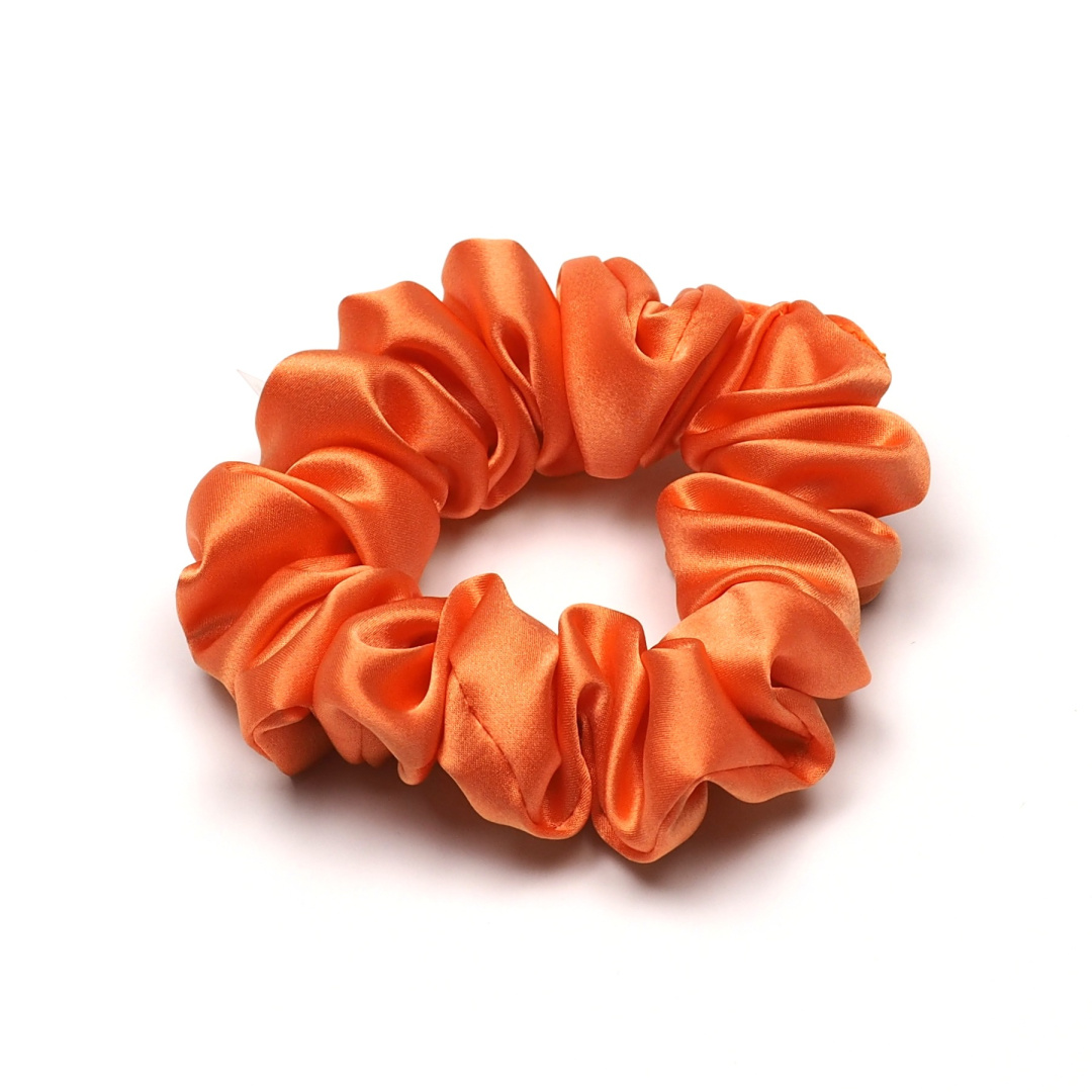 JG-054 Scrunchie jedwabna gumka do wosw pomaraczowa